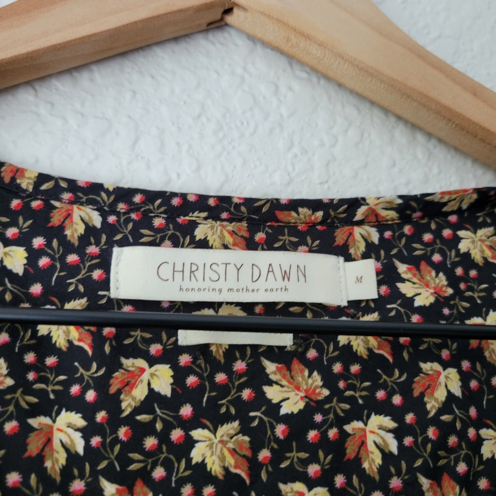 Christy Dawn the dawn dress in carob ditsy leaf, medium - Picture 6 of 8